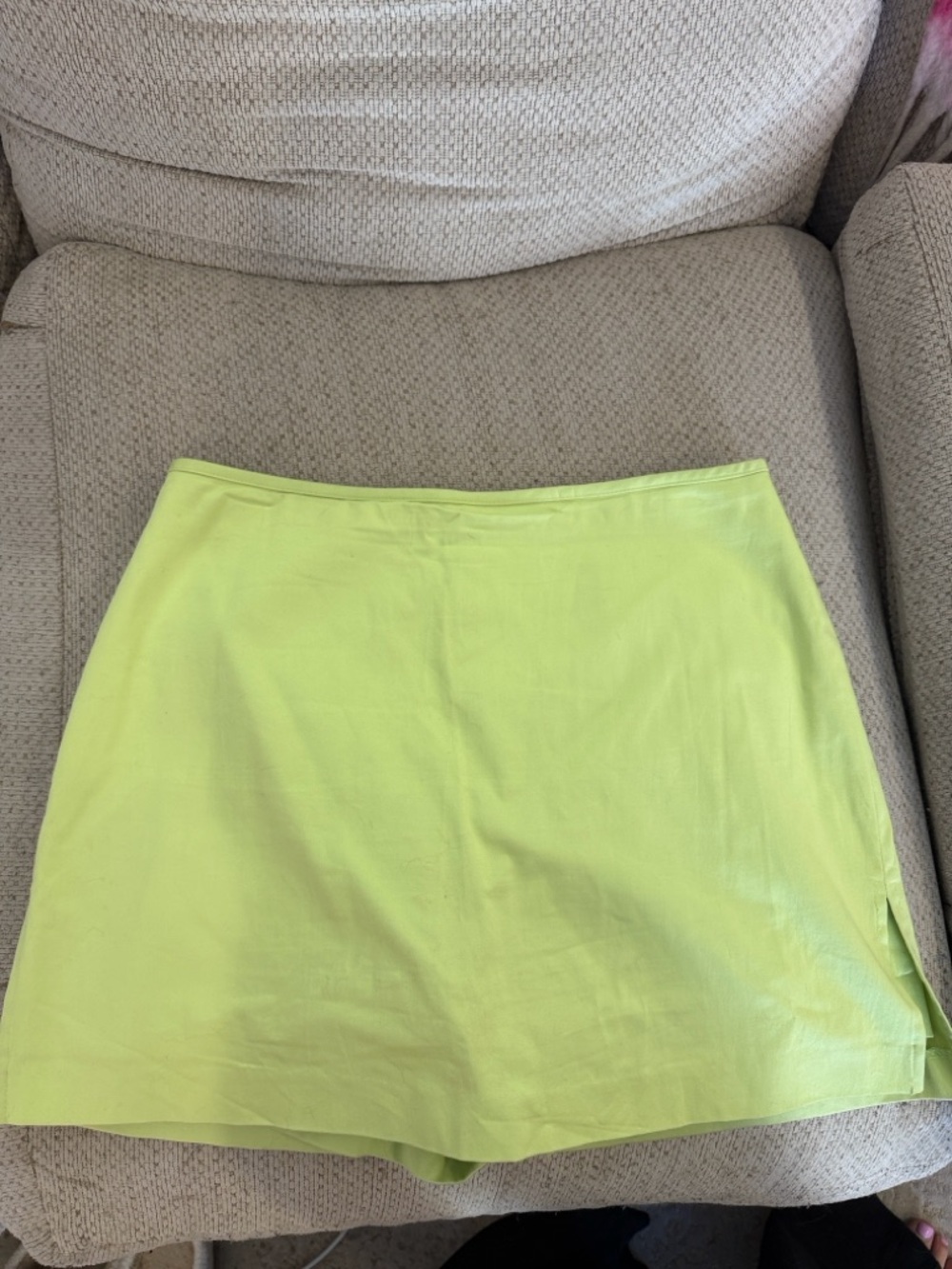 Lime Green A-Line Mini Skort